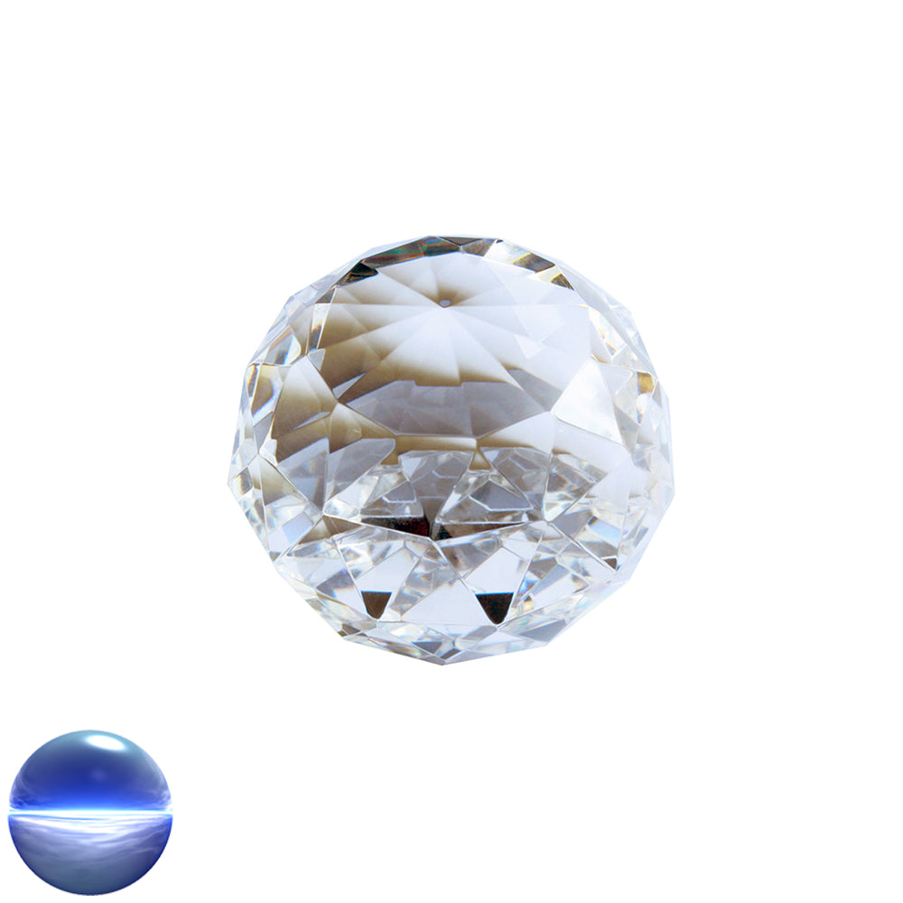 Glaskristall Kugel Standfläche - Dreieck 50mm