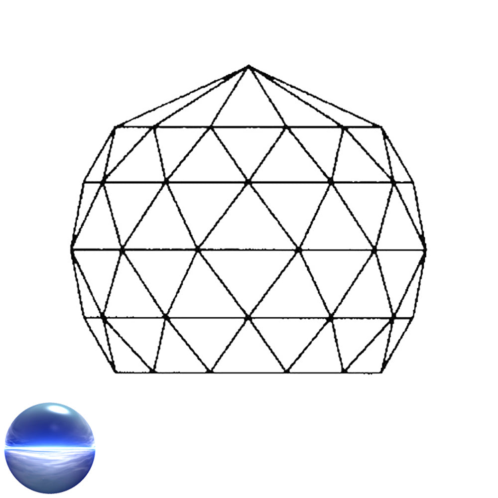 Glaskristall Kugel Standfläche - Dreieck 80mm