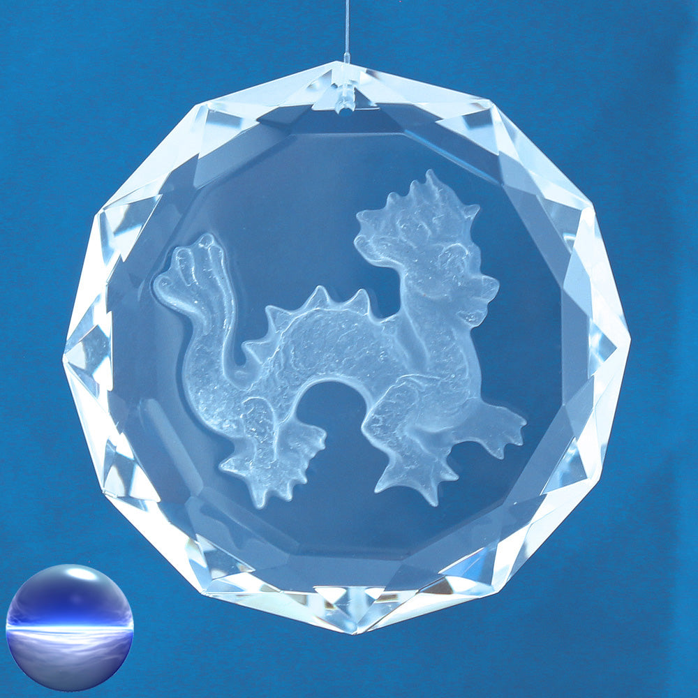Drachen in Glas-Kristall zum Aufhängen