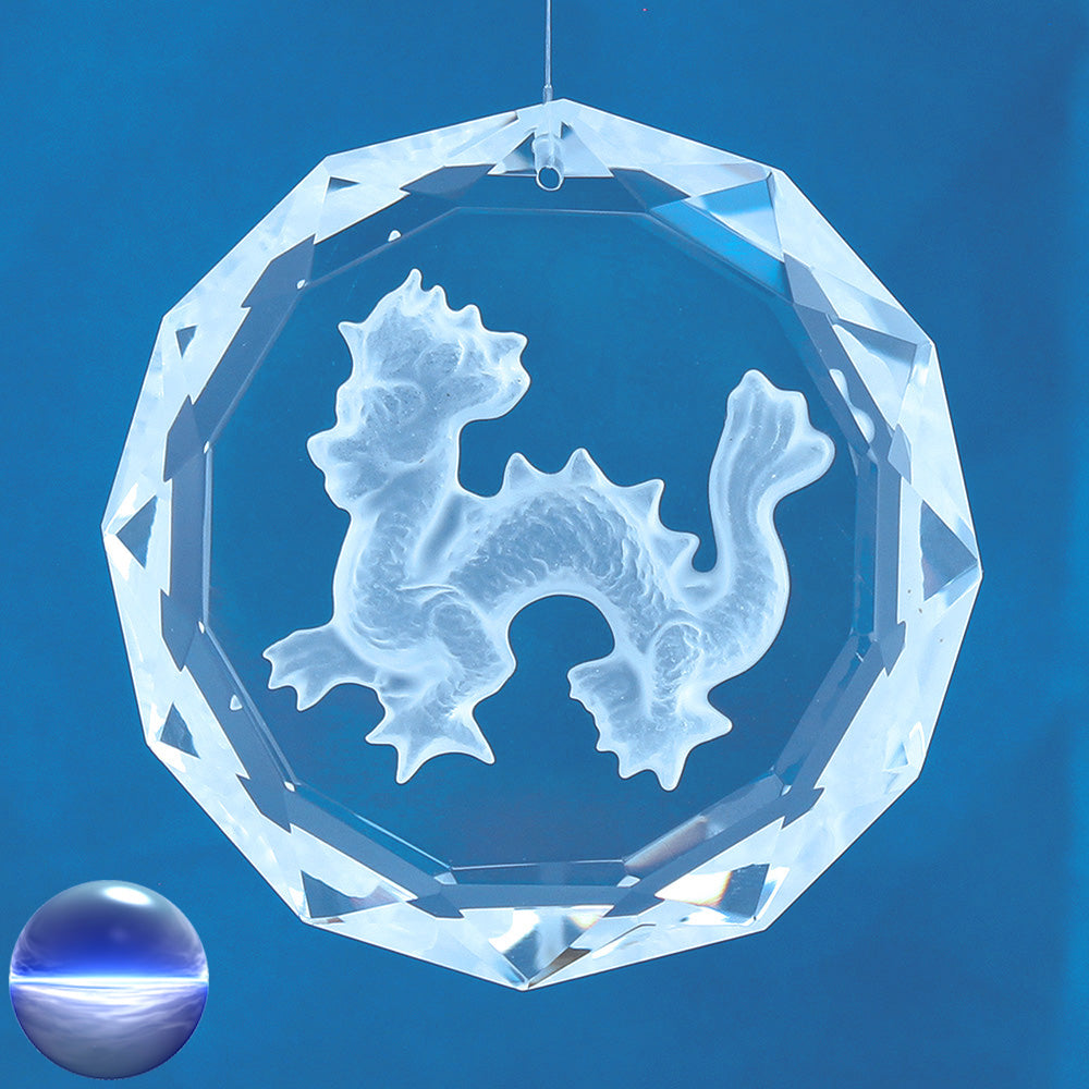 Drachen in Glas-Kristall zum Aufhängen