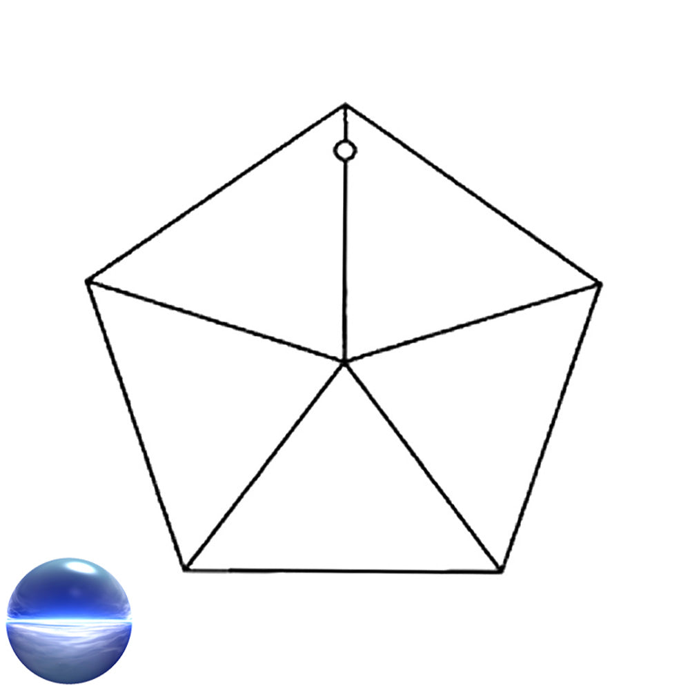 Glaskristall A - Pentagon 50mm