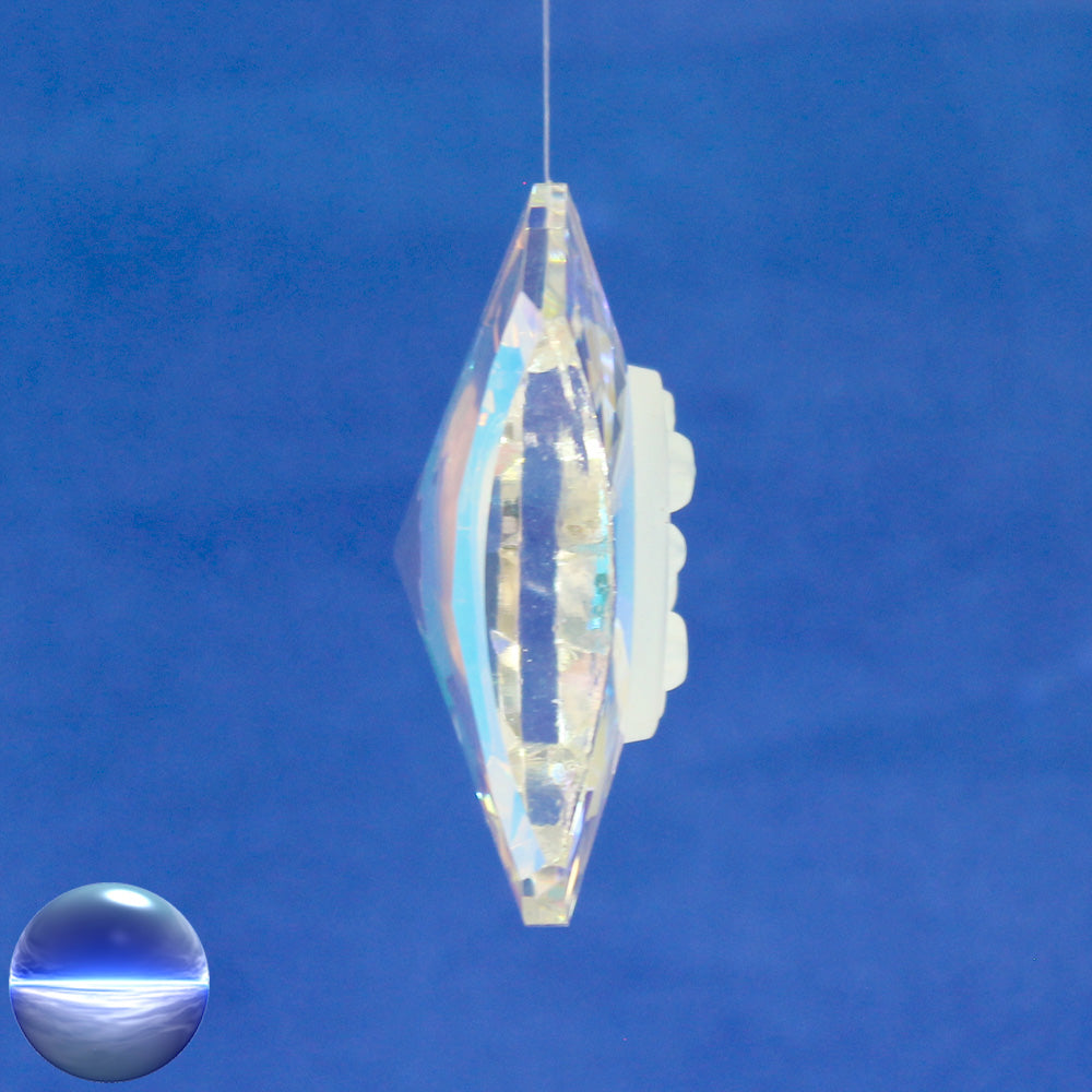 Glas-Kristall - Mond mit Mond zum Aufhängen - irisierend