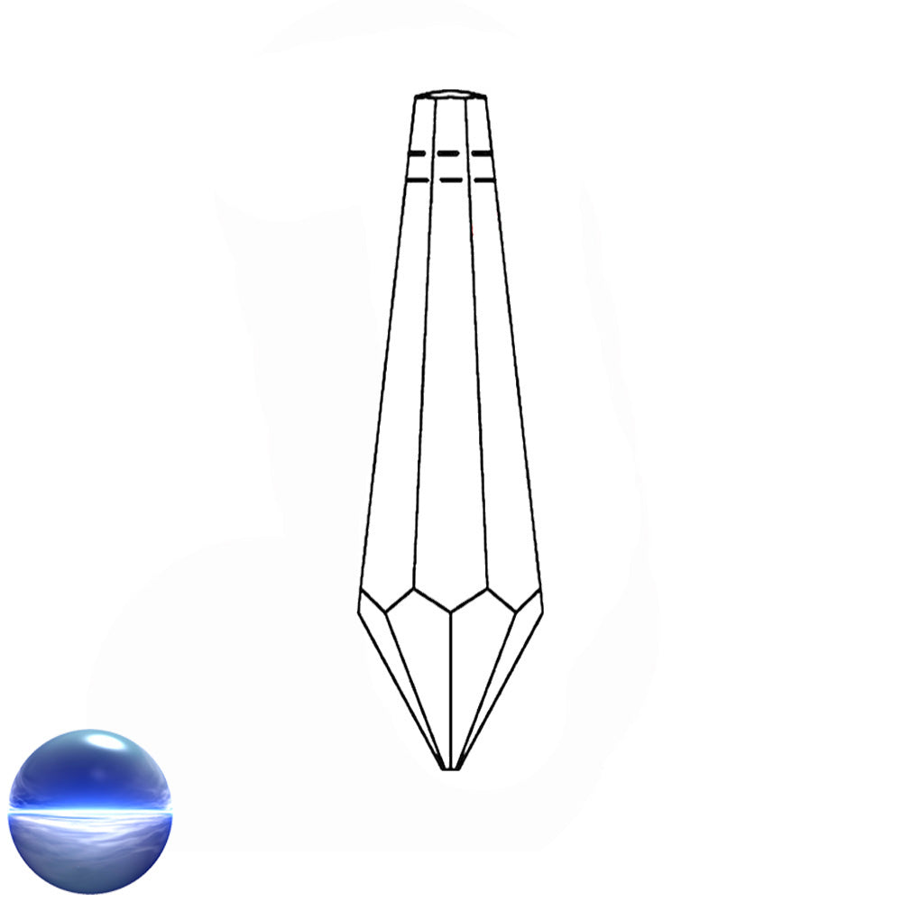 Glaskristall A - Wiener Pendel 63mm irisierend
