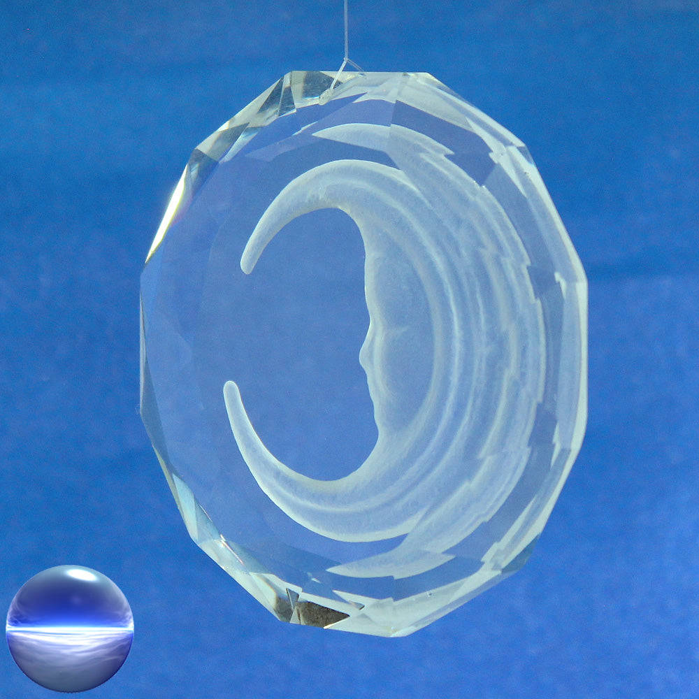 Glas-Kristall - Mond zum Aufhängen