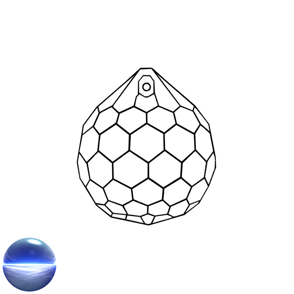 Glaskristall A - Kugel Wabe 40mm