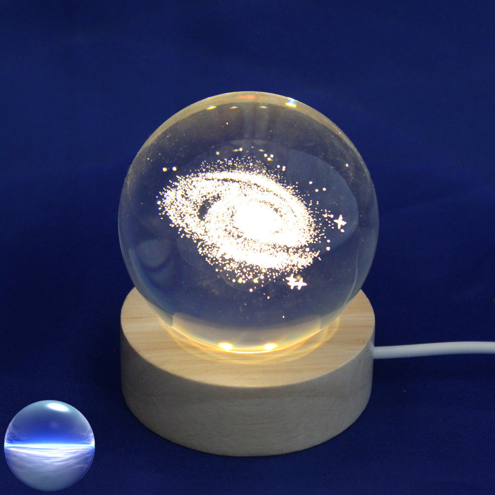 Kristallkugel - Milchstrasse 6cm mit LED