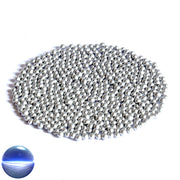 Glasperlen - Metallic Silber