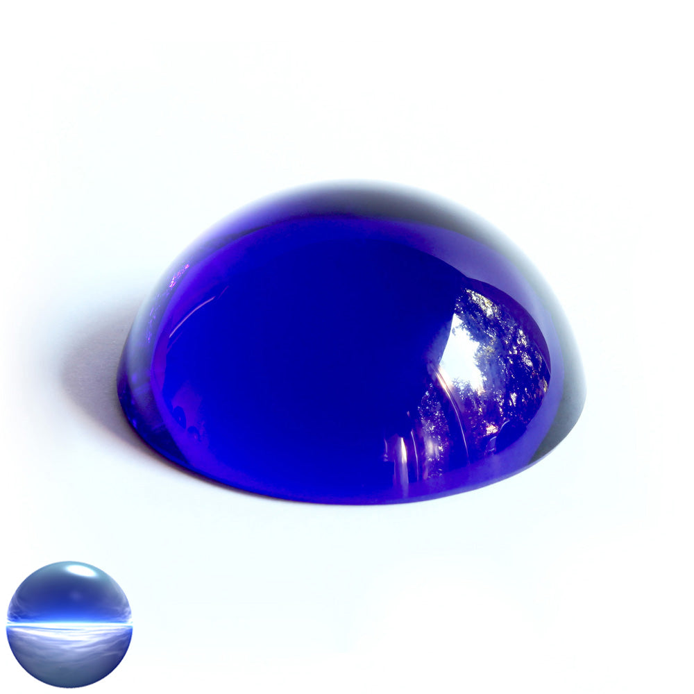 Halbkugel Kristallglas blau 50mm