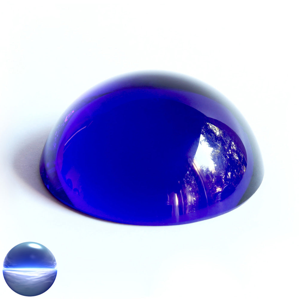 Halbkugel Kristallglas blau 60mm