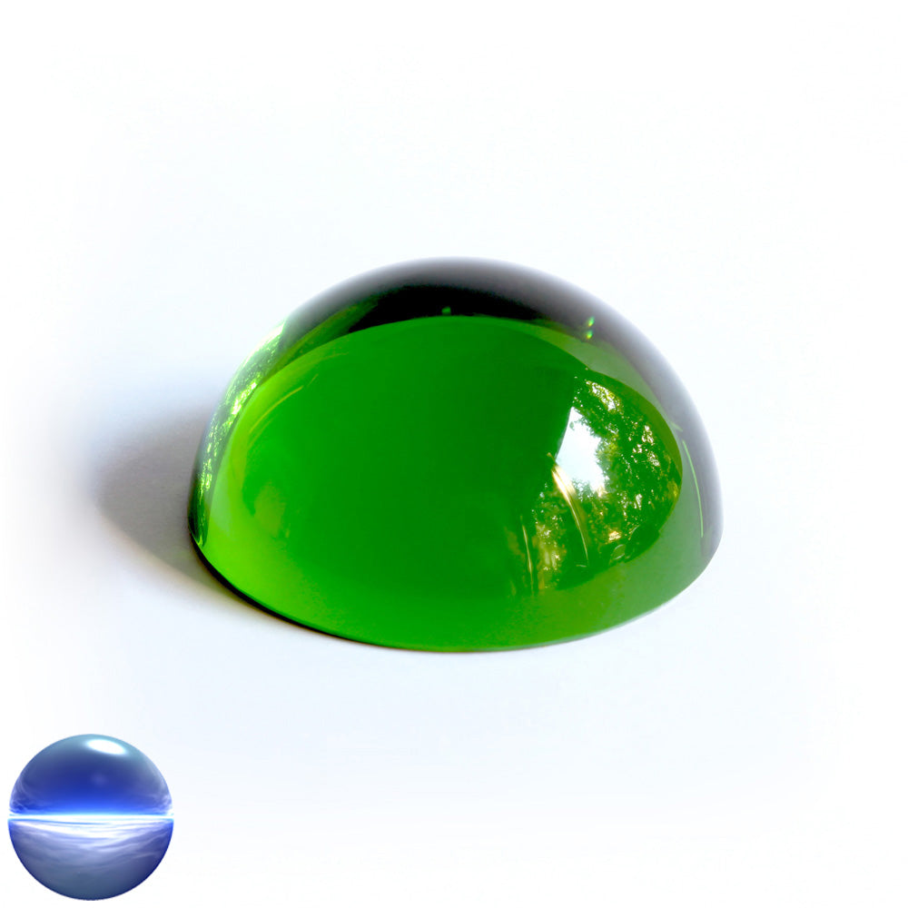 Halbkugel Kristallglas grün 40mm
