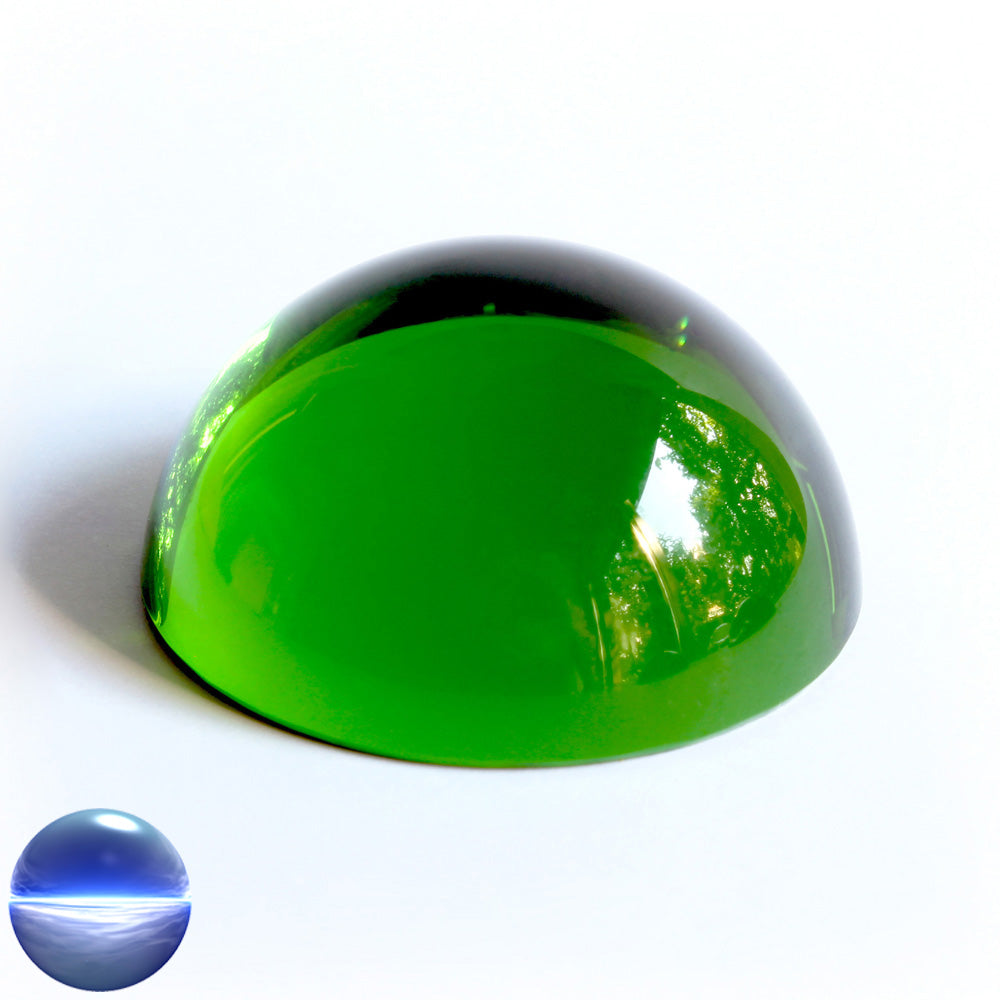 Halbkugel Kristallglas grün 60mm