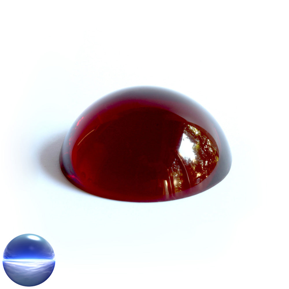 Halbkugel Kristallglas rot 40mm