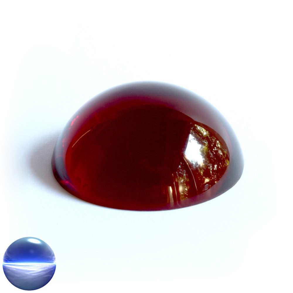Halbkugel Kristallglas rot 50mm