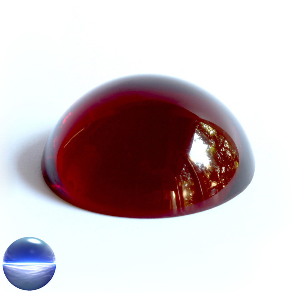 Halbkugel Kristallglas rot 60mm