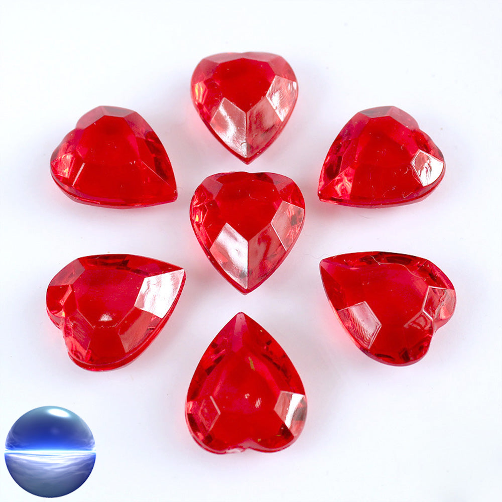 Acryl Herzen 23mm rot