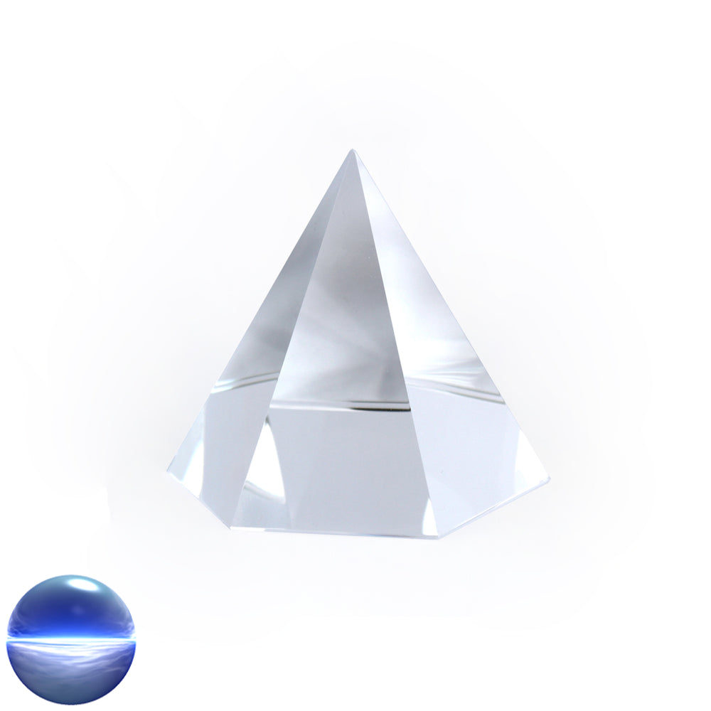 Hexagon-Pyramide Kristallglas - klar 65mm