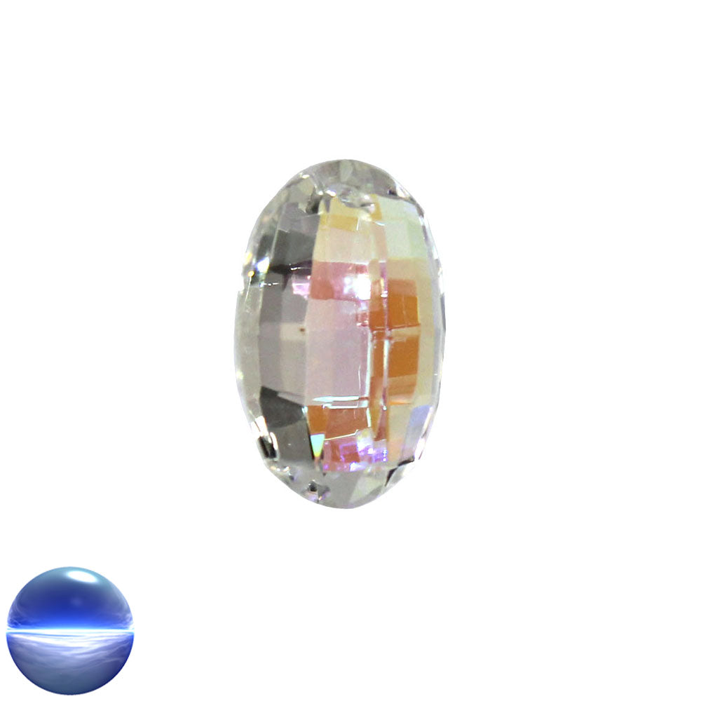 Glaskristall A - Oval irisierend 32mm
