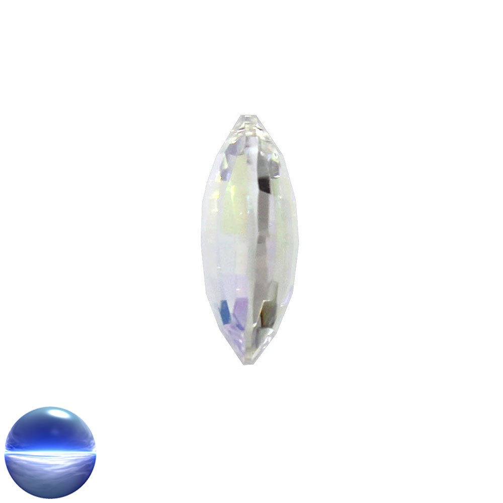 Glaskristall A - Oval irisierend 32mm