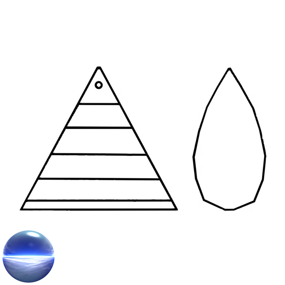 Glaskristall B - Dreieck 35mm