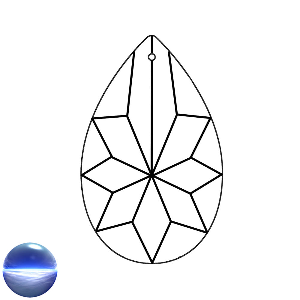 Glaskristall B - Mandel Sonne 63mm