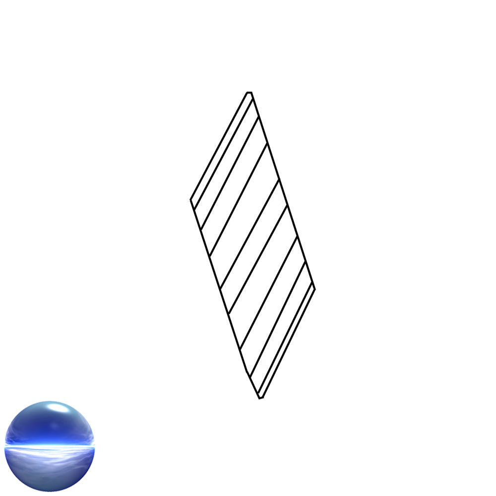 Glaskristall B - Ellipse irisierend 43mm