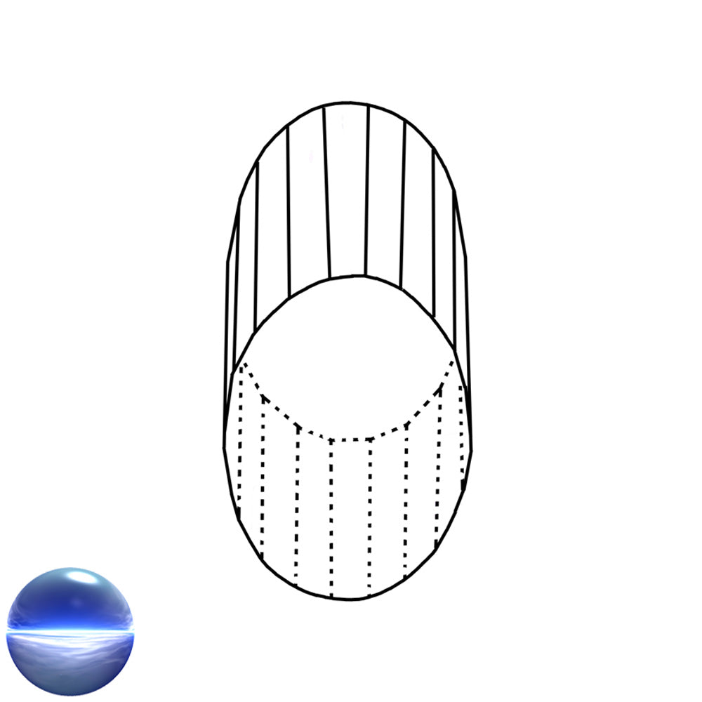 Glaskristall B - Ellipse 48mm