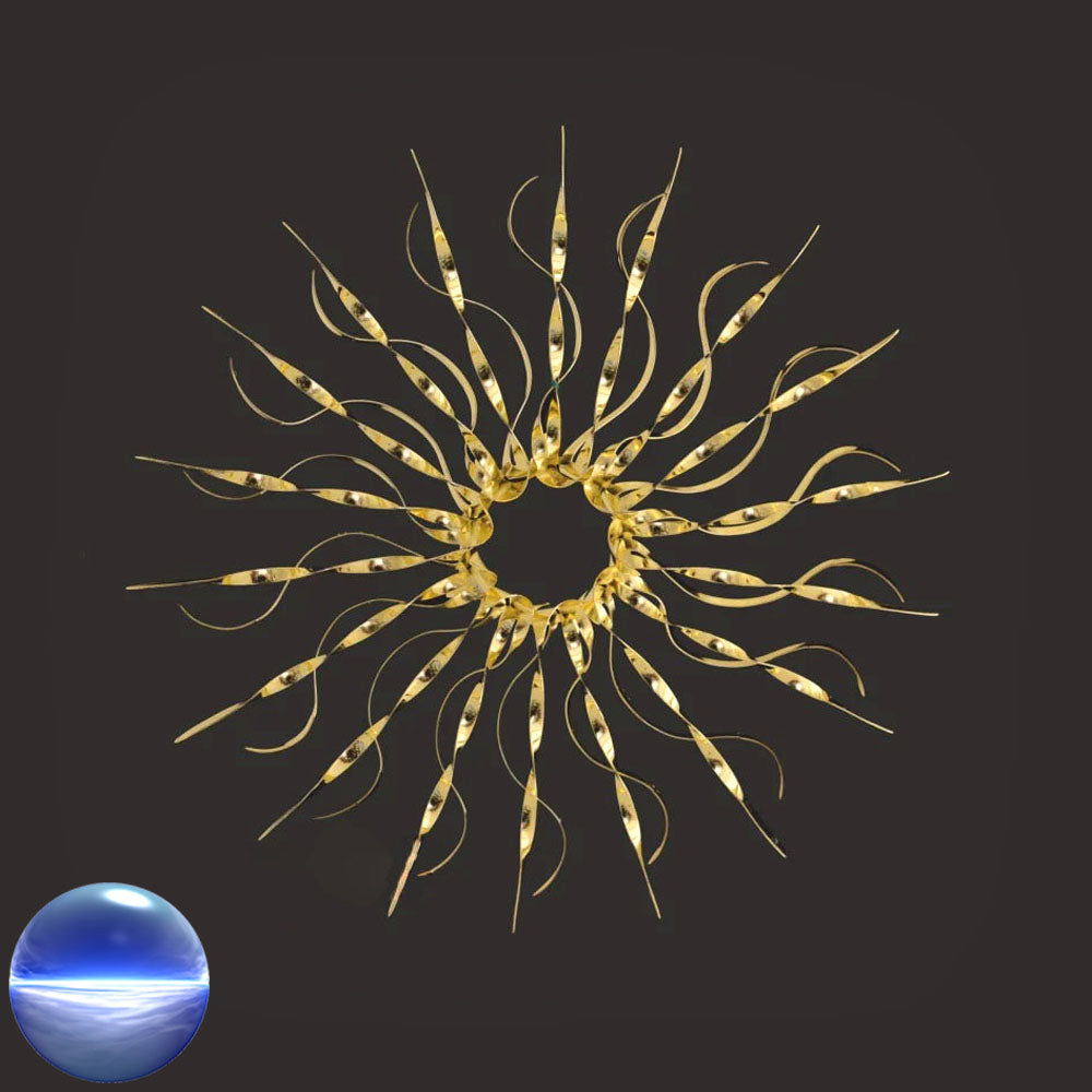 Strahlenstern Fensterbild 170mm | Messing