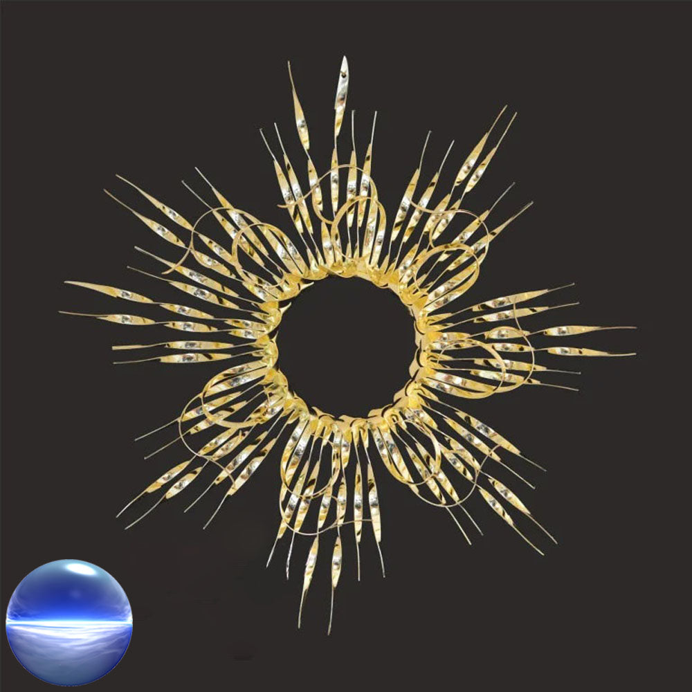 Strahlenstern Fensterbild 190mm | Messing