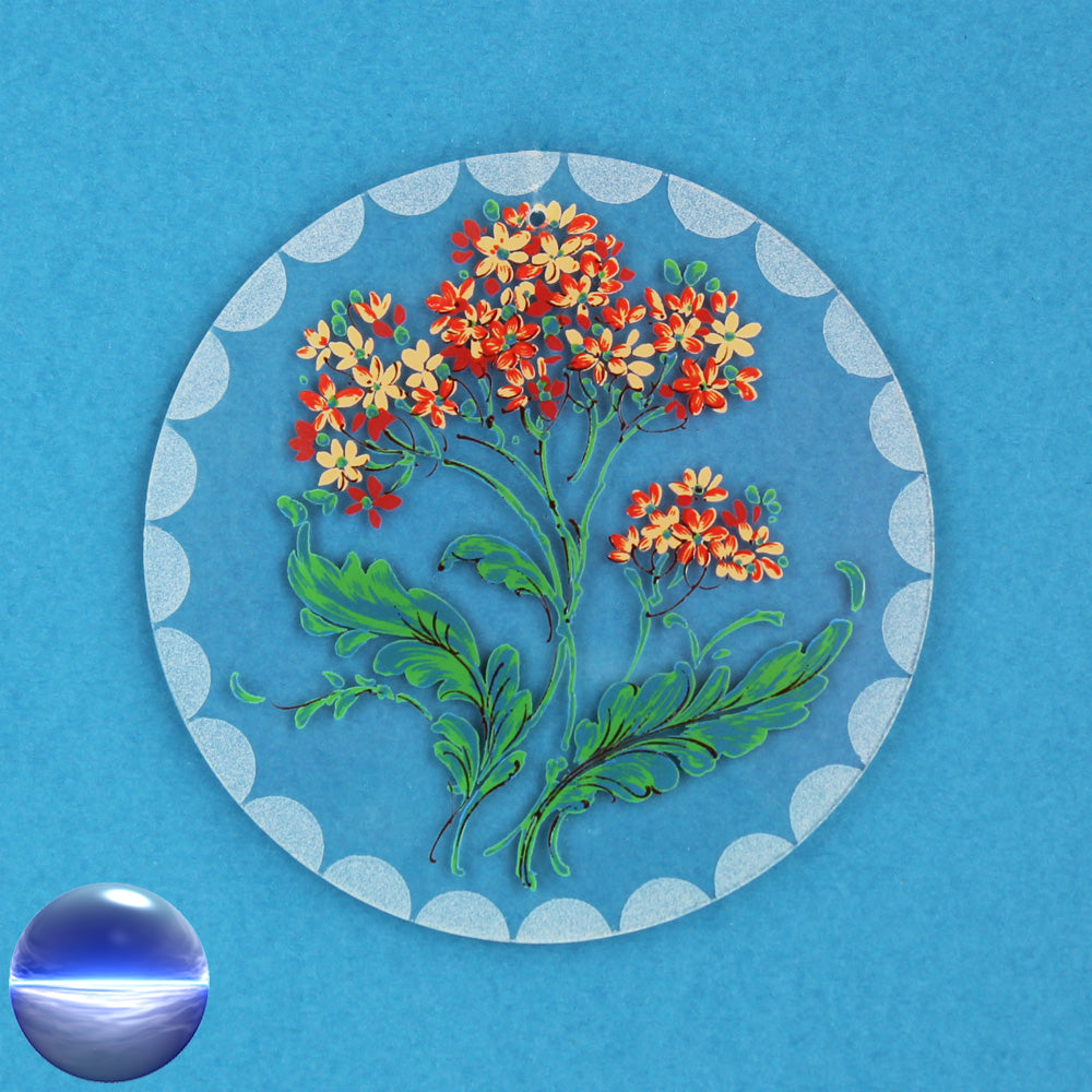 Glasbilder 4er Set rund - Blumen