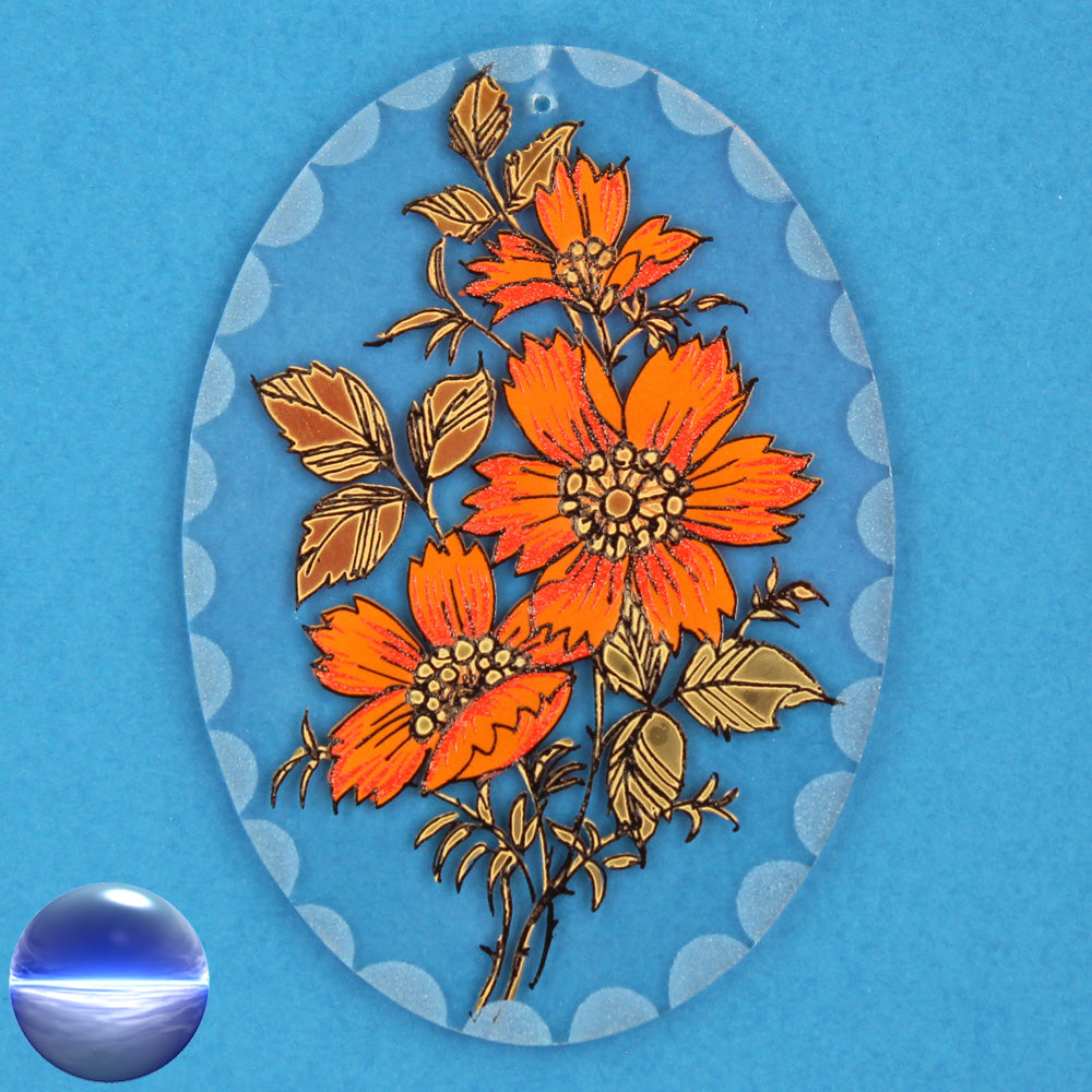 Glasbilder 3er Set oval - Rosen-Margariten
