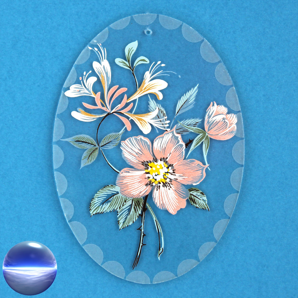 Glasbilder 3er Set oval - Wiesenblumen