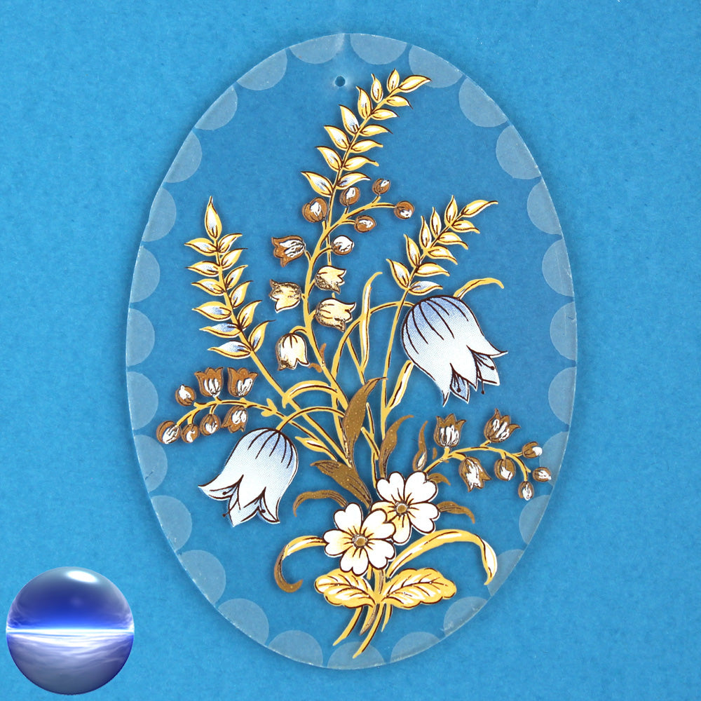 Glasbilder 3er Set oval - Wiesenblumen