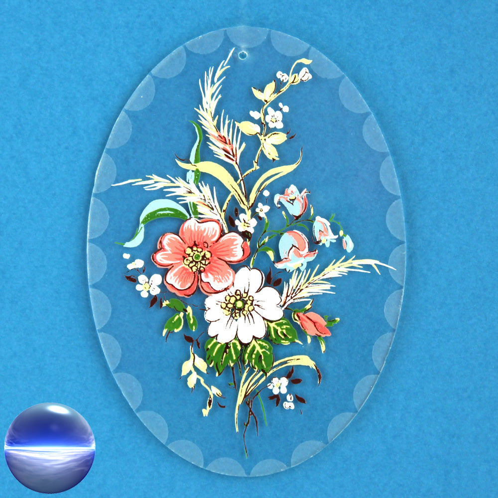 Glasbilder 3er Set oval - Wiesenblumen