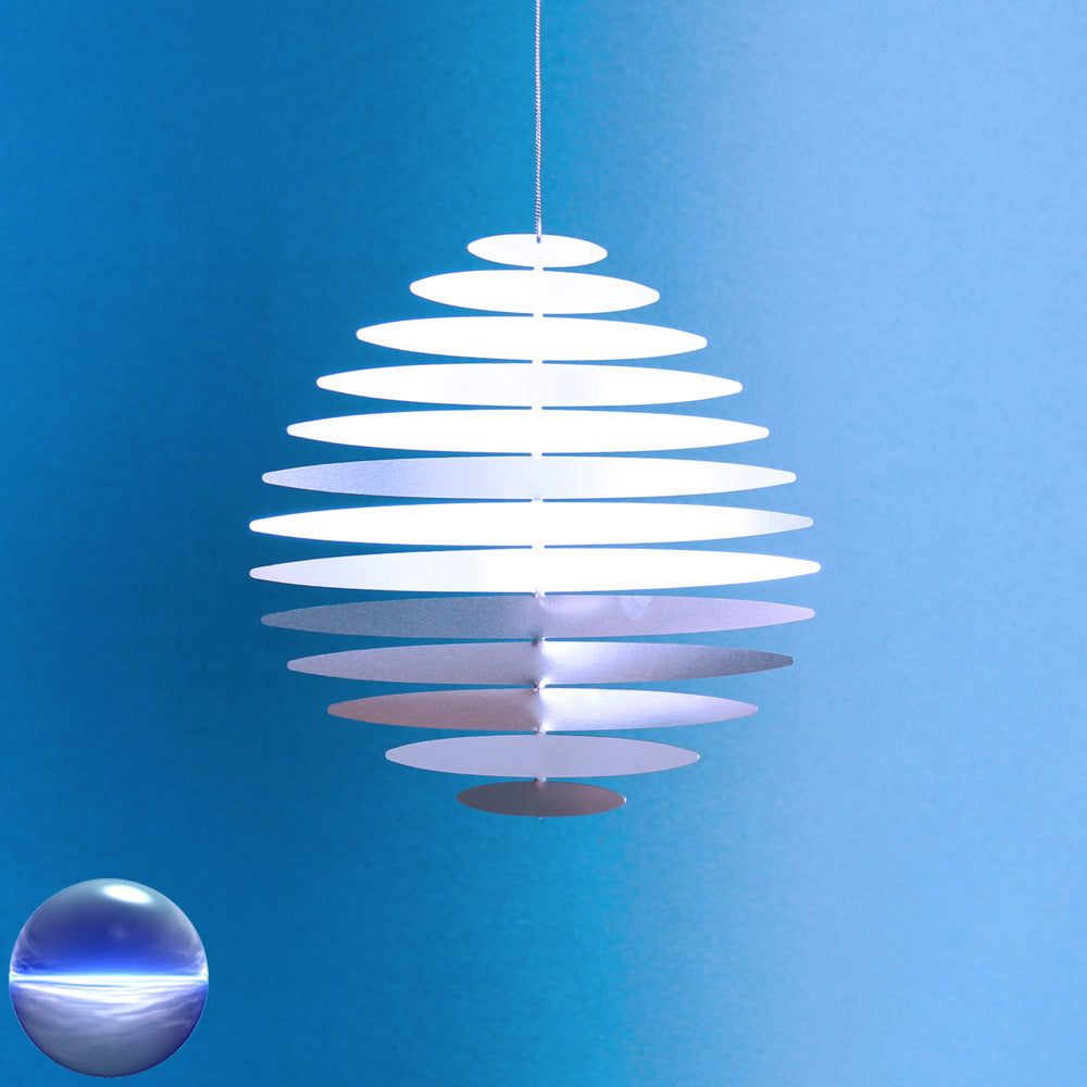 Windspiel Edelstahl - Spirale Lamellenkreis