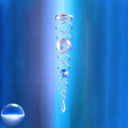 Doppelspirale mit 3 Glaskristallen