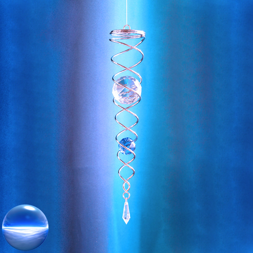Doppelspirale mit 3 Glaskristallen