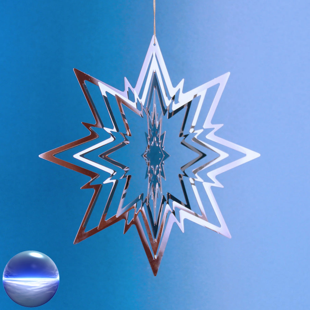 Windspiel Spirale Stern 136mm vergoldet