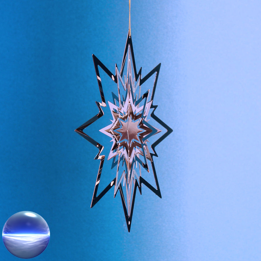 Windspiel Spirale Stern 136mm vergoldet