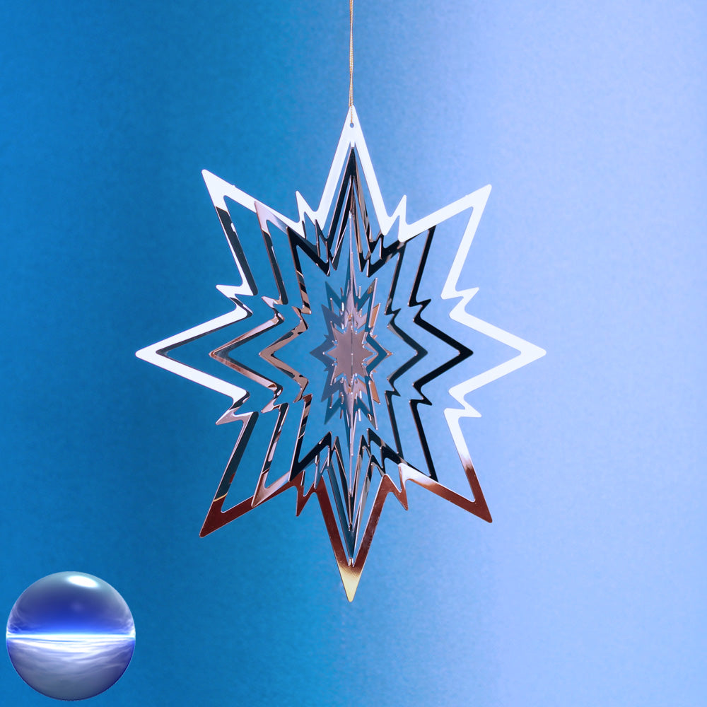 Windspiel Spirale Stern 110mm - vergoldet