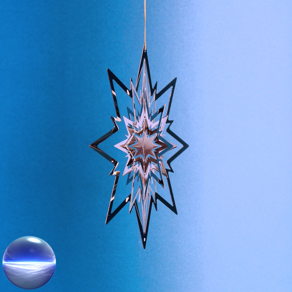 Windspiel Spirale Stern 110mm - vergoldet