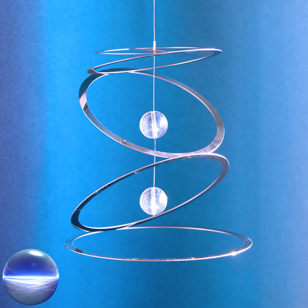 Windspiel Ringkreisel mit 2 Glaskugeln
