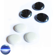 Glasnuggets - 30mm Mix schwarz-weiss opak irisierend