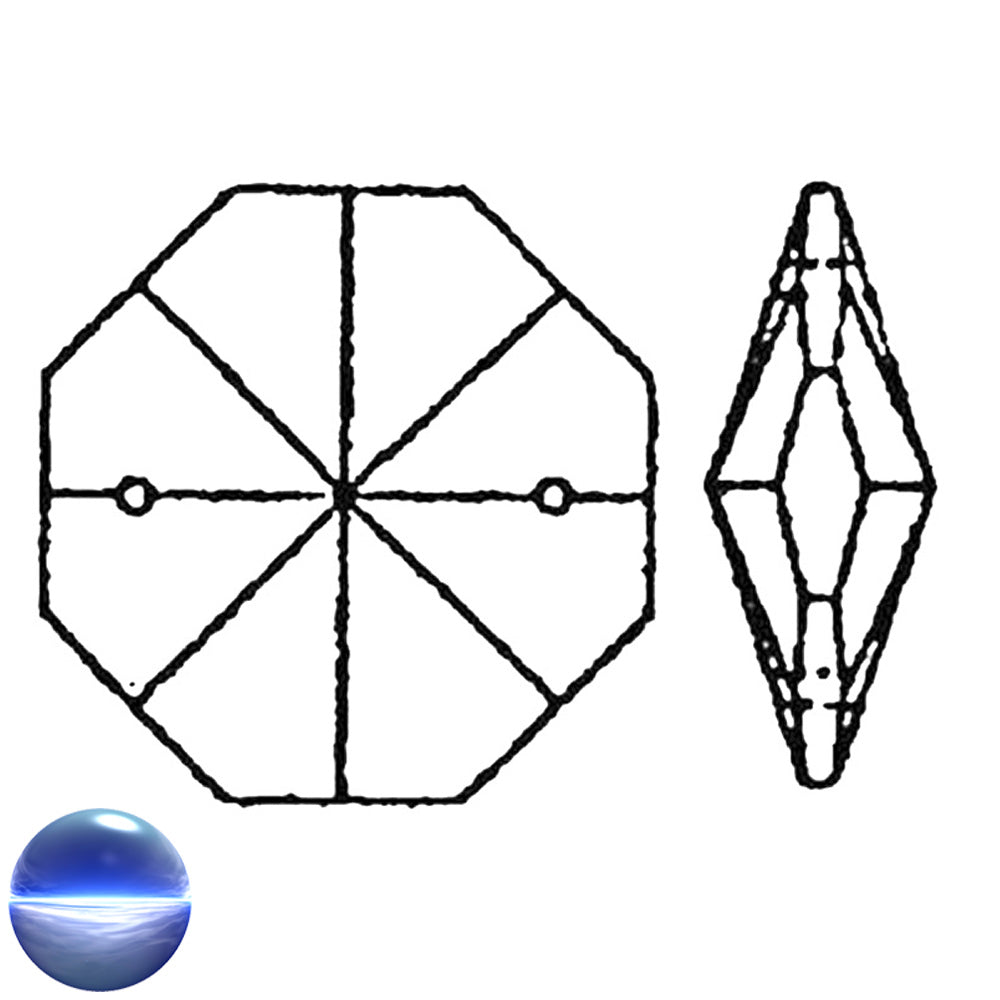 2-Loch Prismen B - Octagon-Stern 18mm