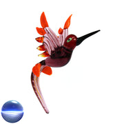 Kolibri aus Glas violett-orange-rot