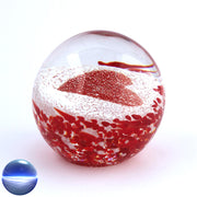 Briefbeschwerer Glas rotes Herz mittel