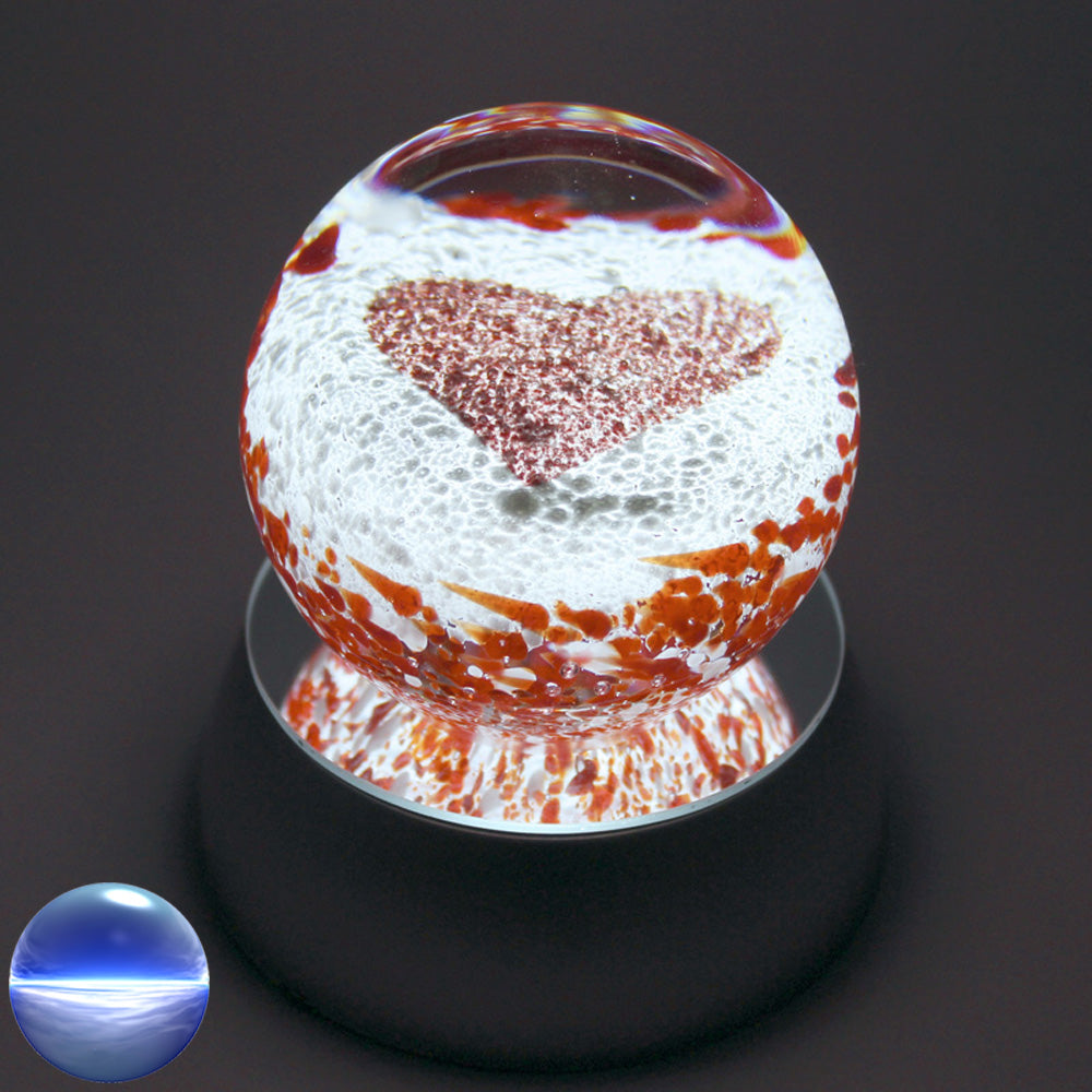Briefbeschwerer Glas rotes Herz mittel