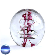 Briefbeschwerer Glas lila mittel
