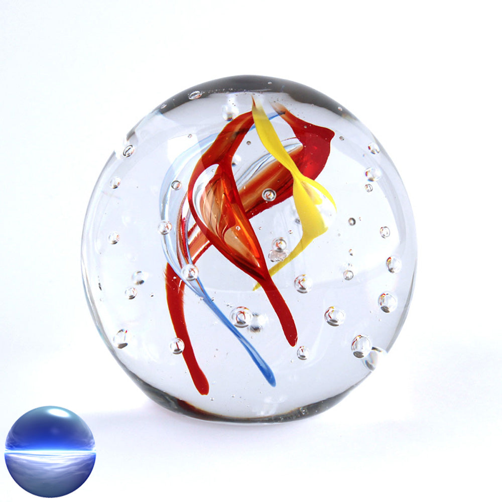 Briefbeschwerer Glas Spirale farbig mittel