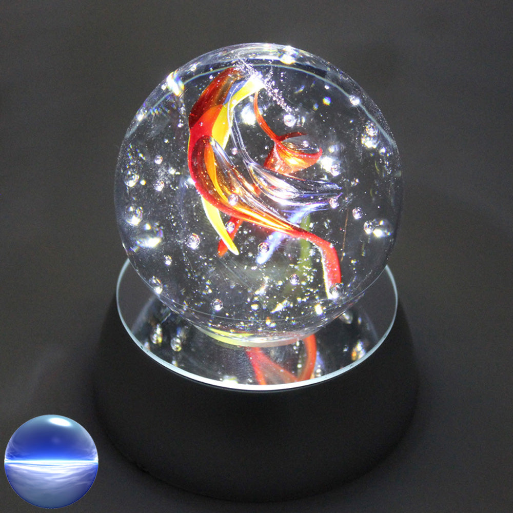 Briefbeschwerer Glas Spirale farbig mittel