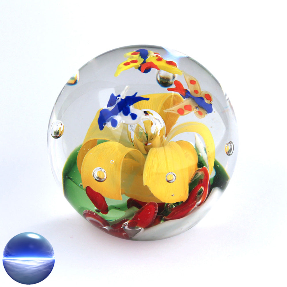 Briefbeschwerer Glas Schmetterling mittel